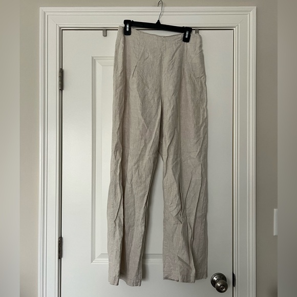 Reformation Cleo Linen Pants in Oatmeal (US 8) - Picture 7 of 10